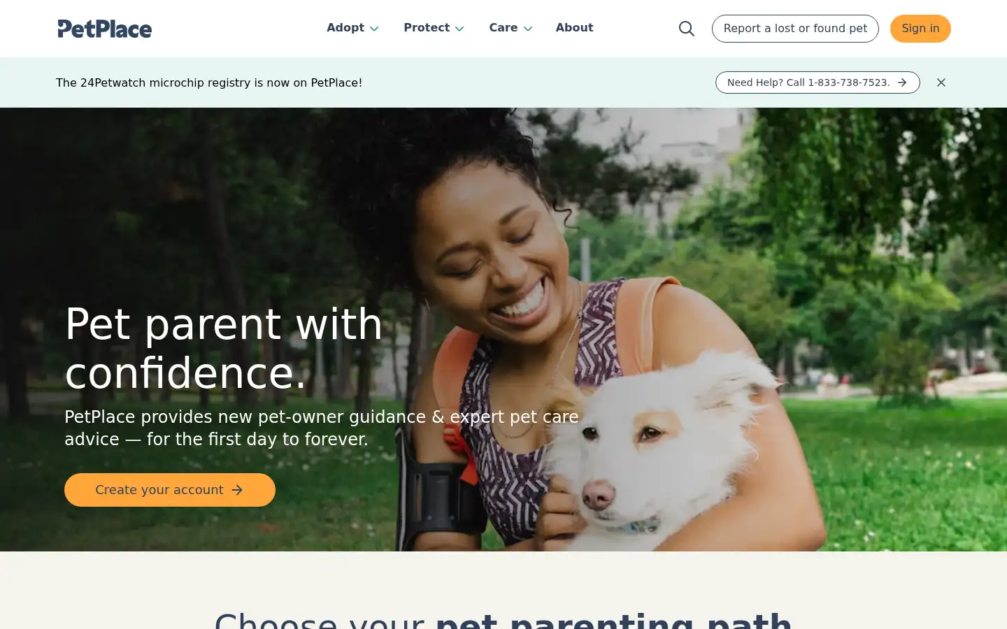Screenshot of petplace.com