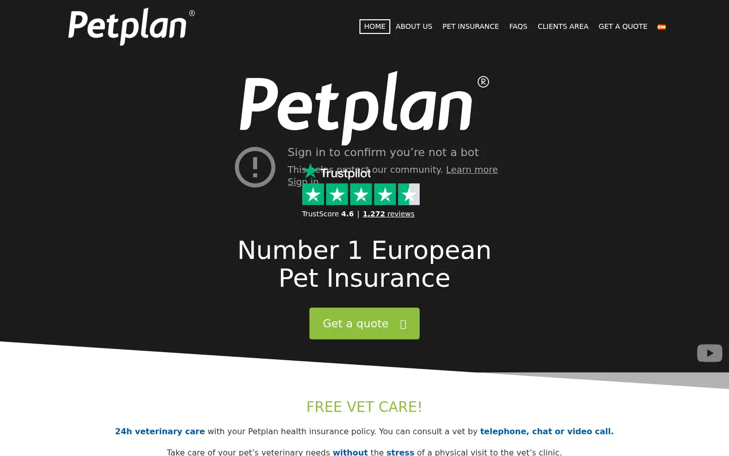 Screenshot of petplan.es