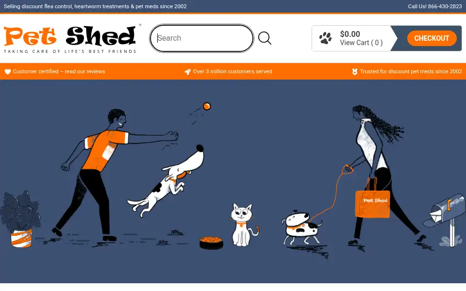 Screenshot of petshed.com