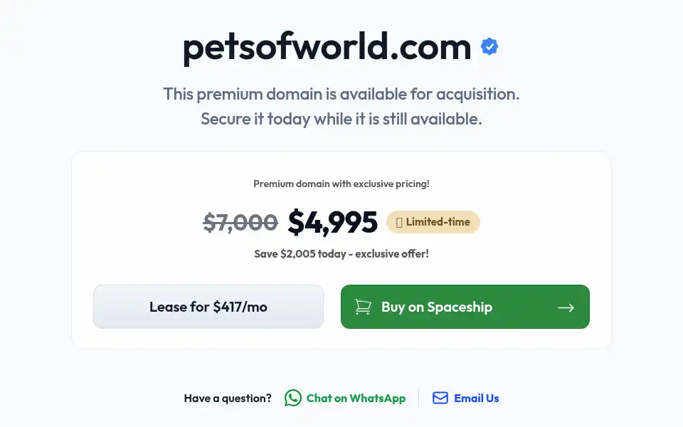 Screenshot of petsofworld.com