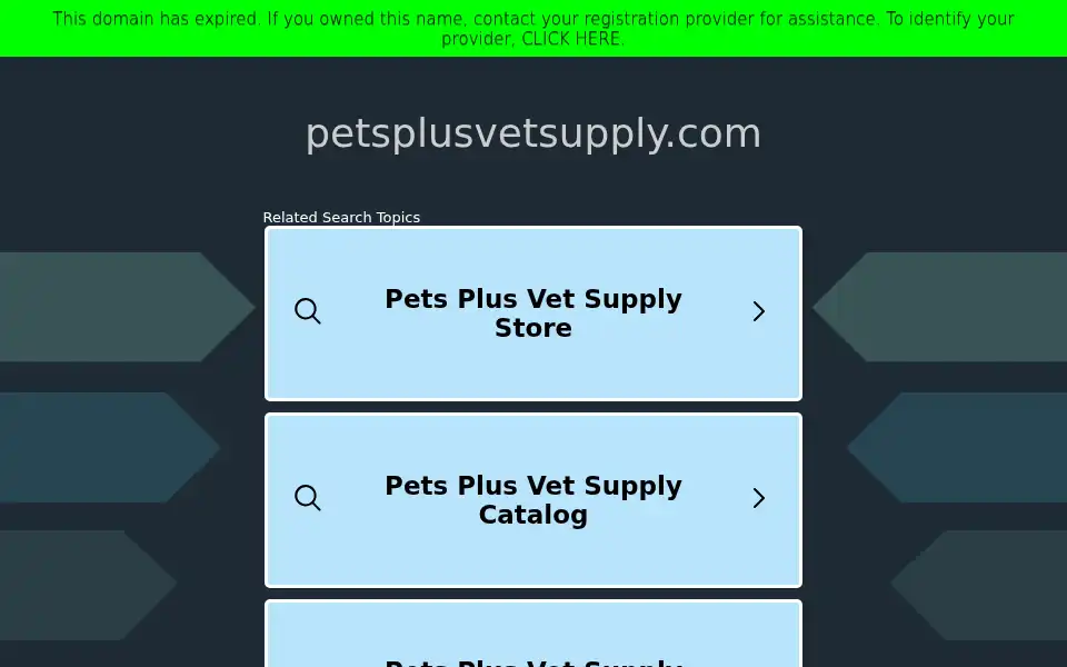 Screenshot of petsplusvetsupply.com