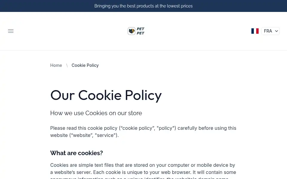 Screenshot of petsupplieswarehouse.co.uk