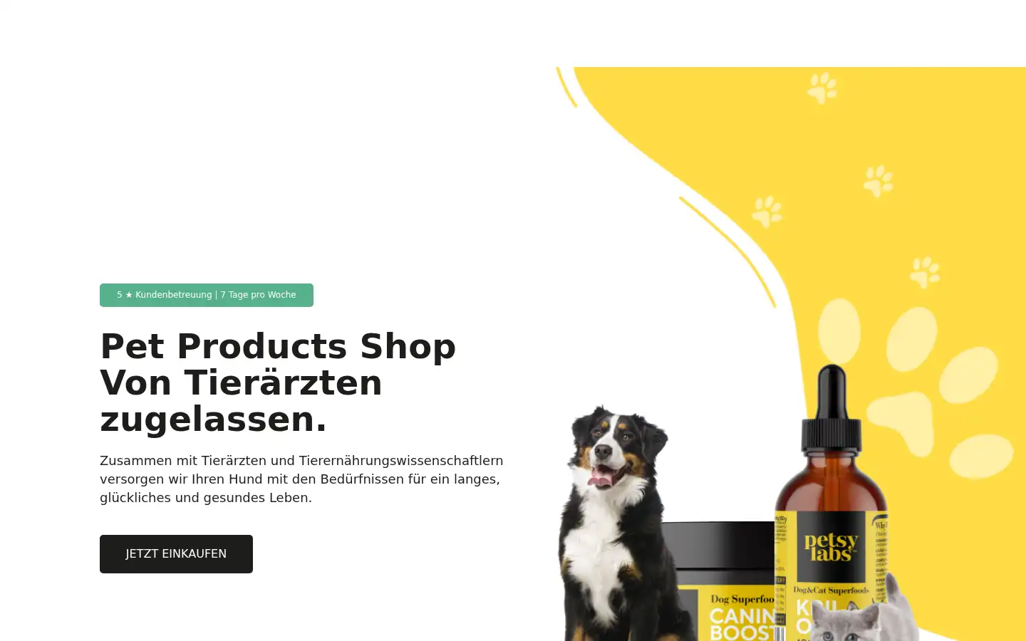 Screenshot of petsylabs.de