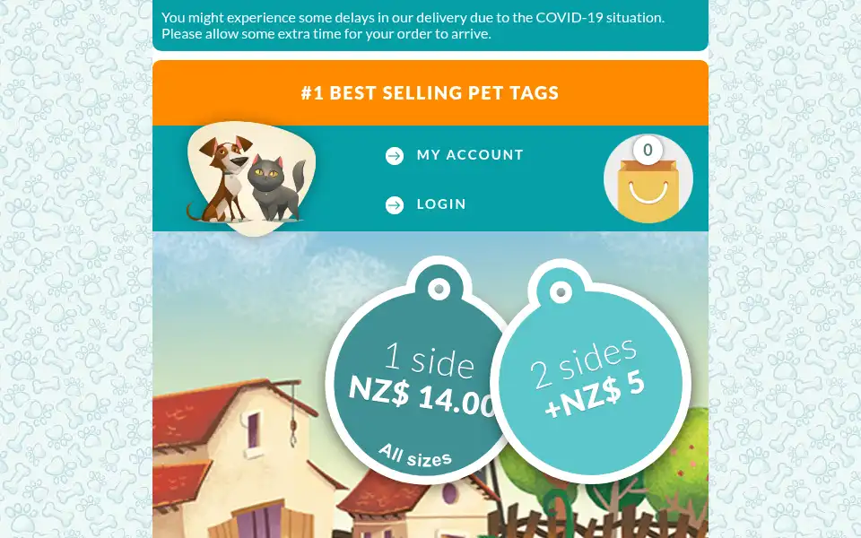 Screenshot of pettag4life.co.nz