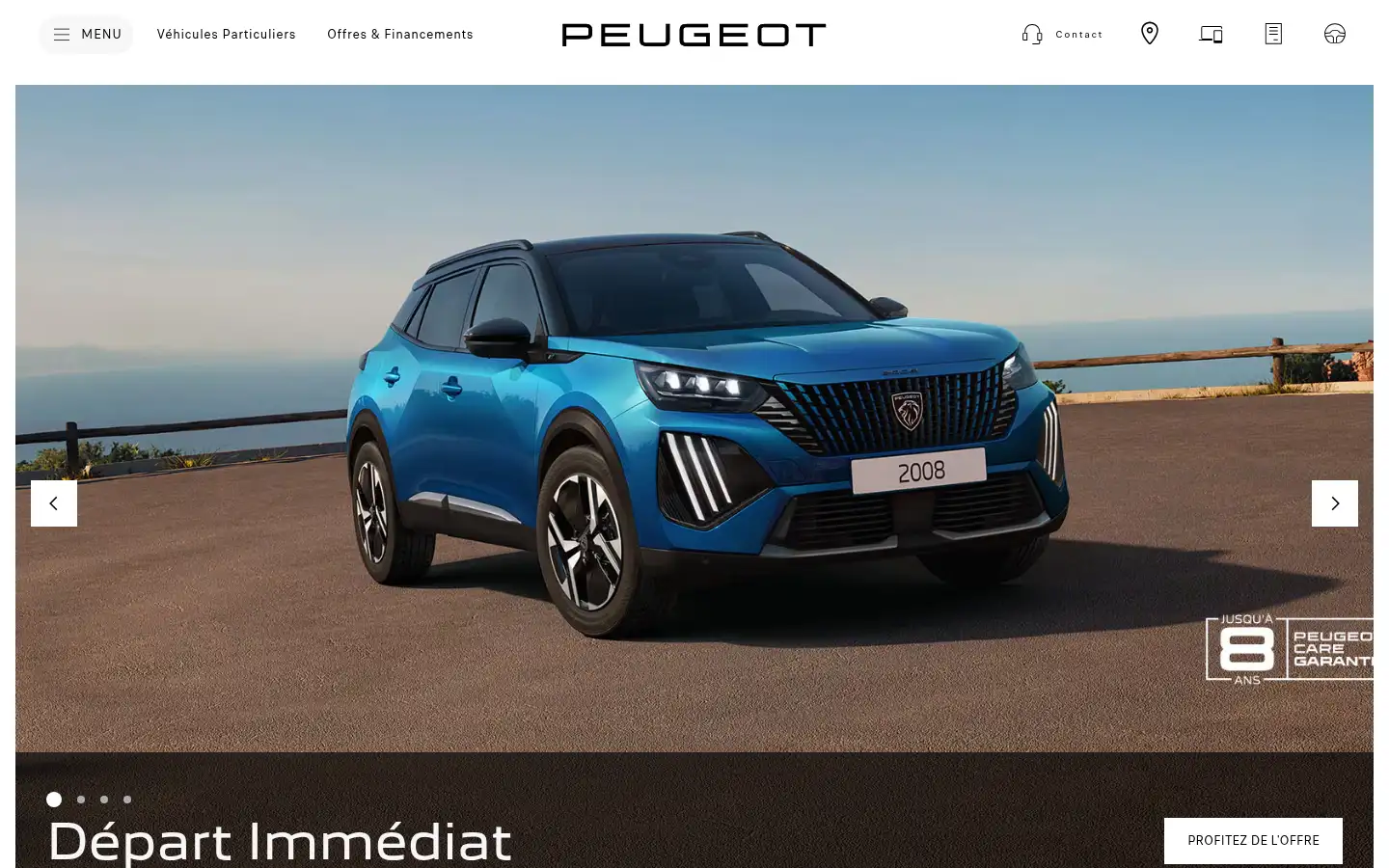 Screenshot of peugeot.fr