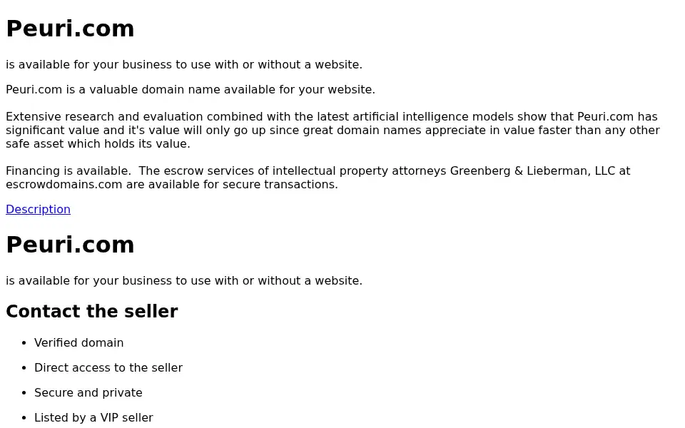 Screenshot of peuri.com