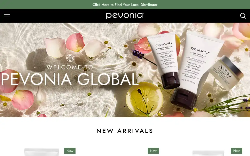 Screenshot of pevonia.com