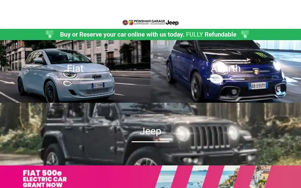 Screenshot of pewshamgarage.com