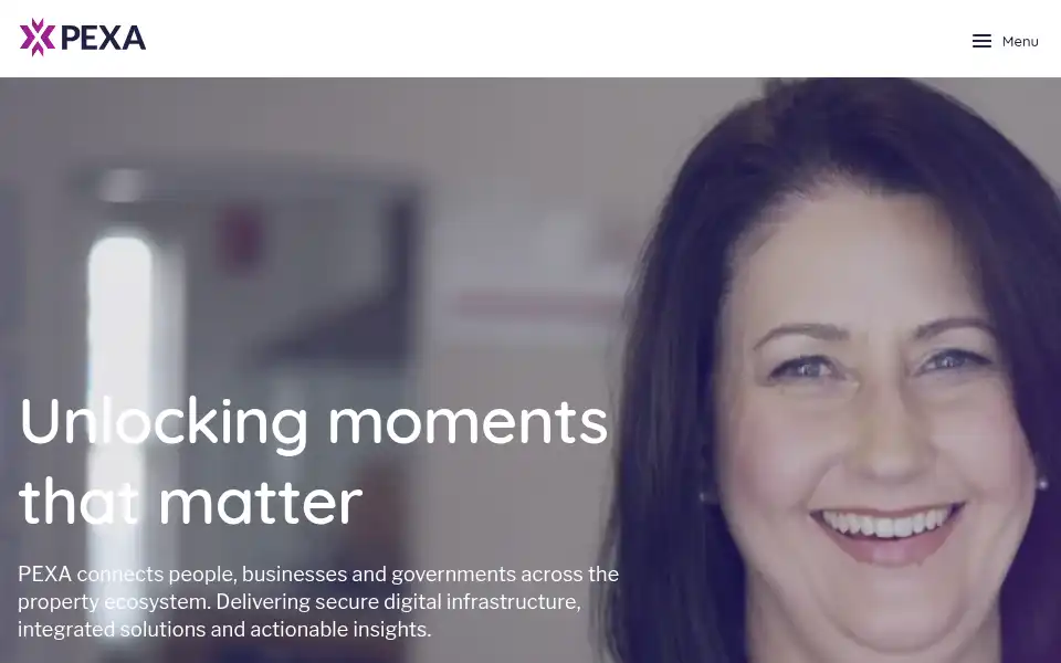 Screenshot of pexa.com.au