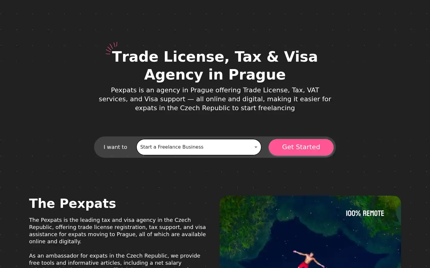 Screenshot of pexpats.com