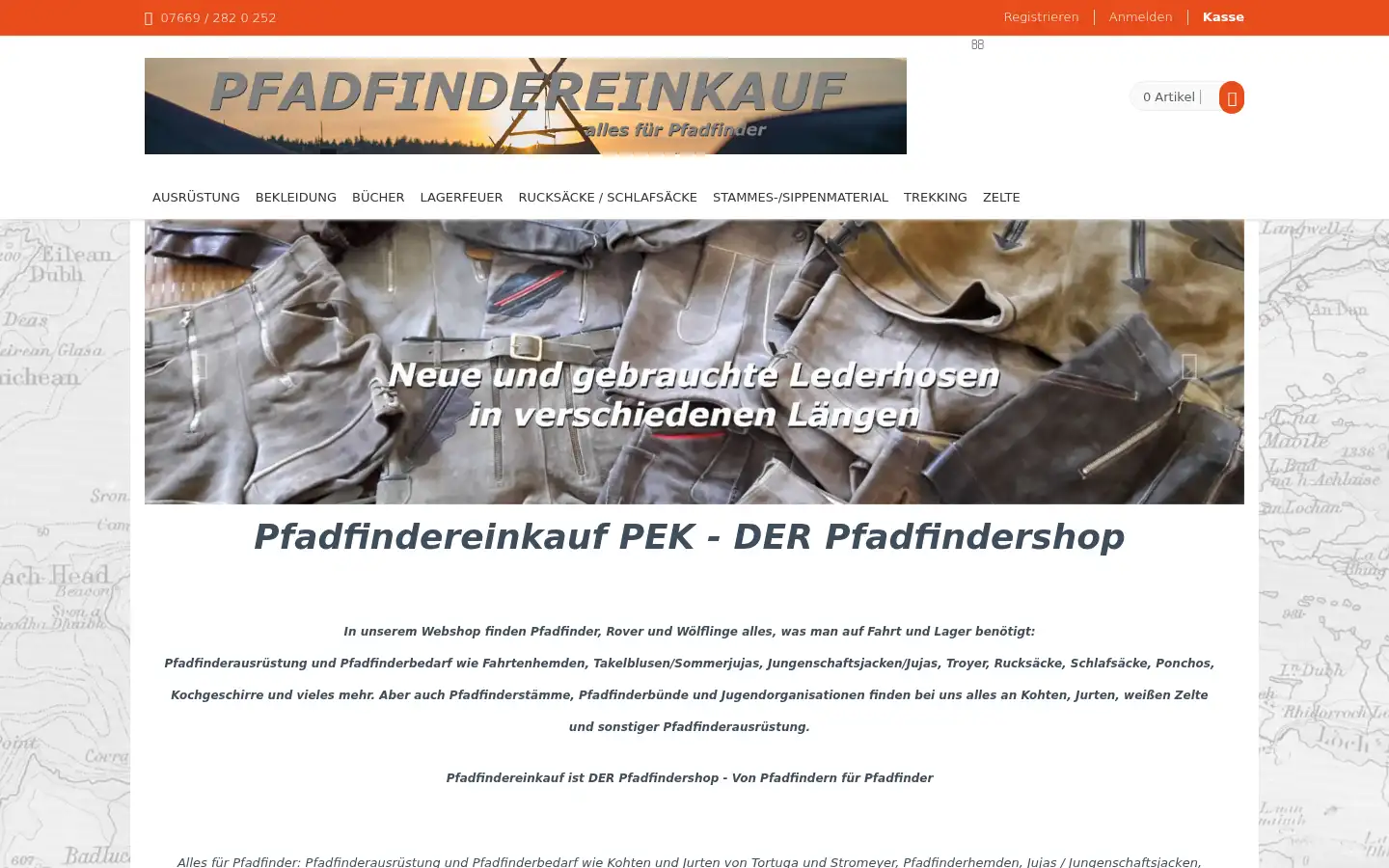 Screenshot of pfadfindereinkauf.de