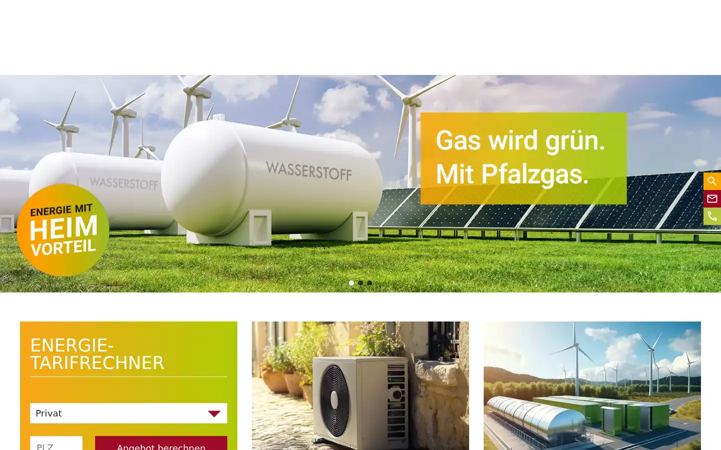 Screenshot of pfalzgas.de