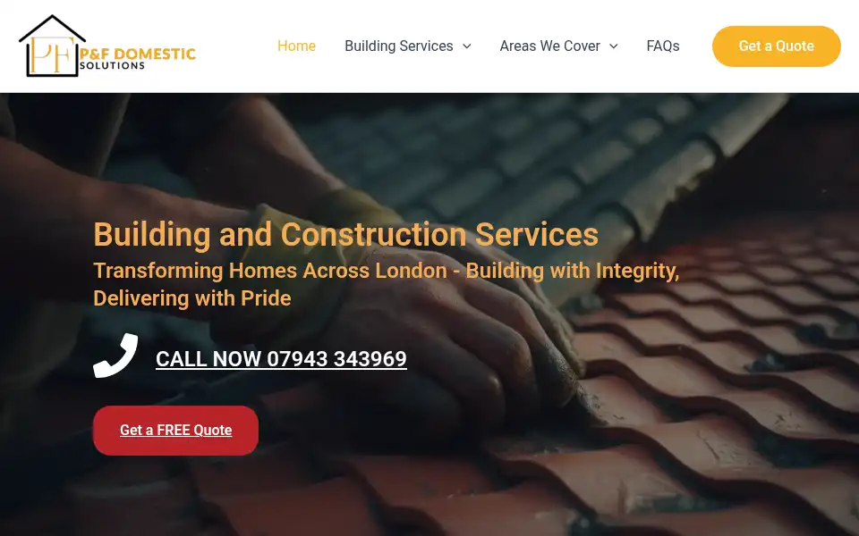 Screenshot of pfdomesticsolutions.com