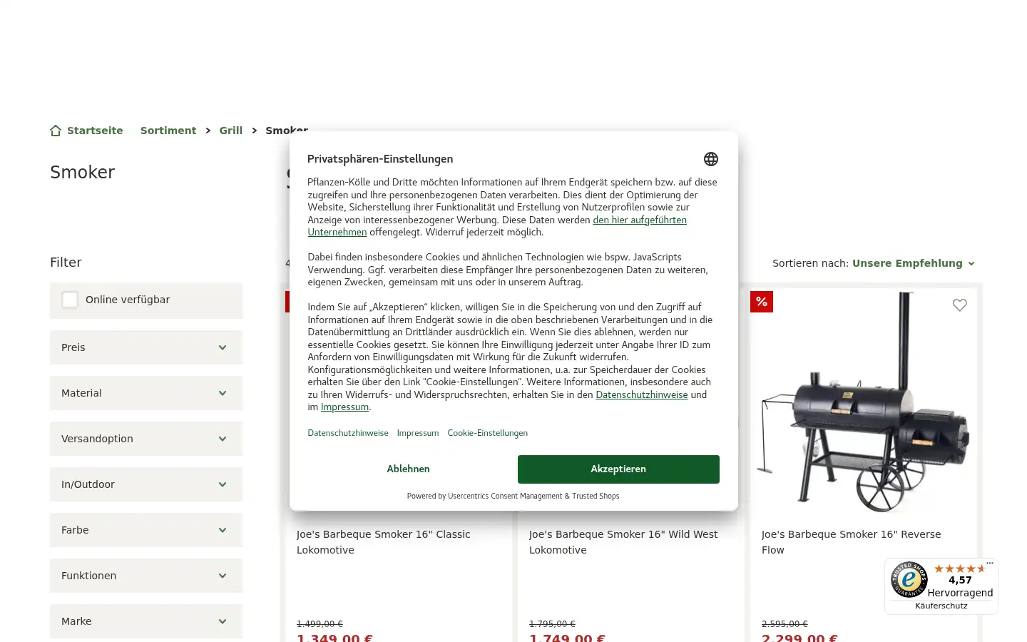 Screenshot of pflanzen-koelle.de