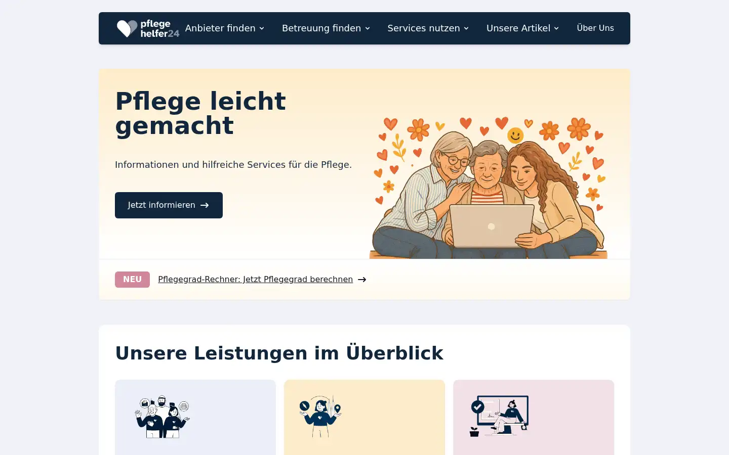 Screenshot of pflege-helfer24.de