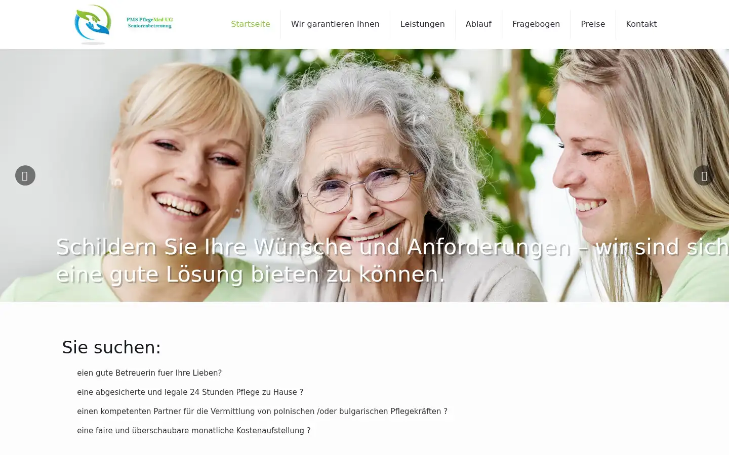 Screenshot of pflege-med.de