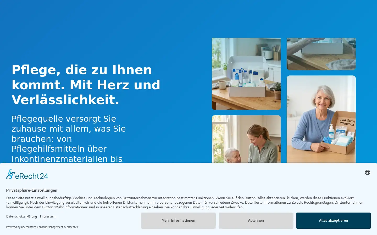Screenshot of pflege-quelle.de