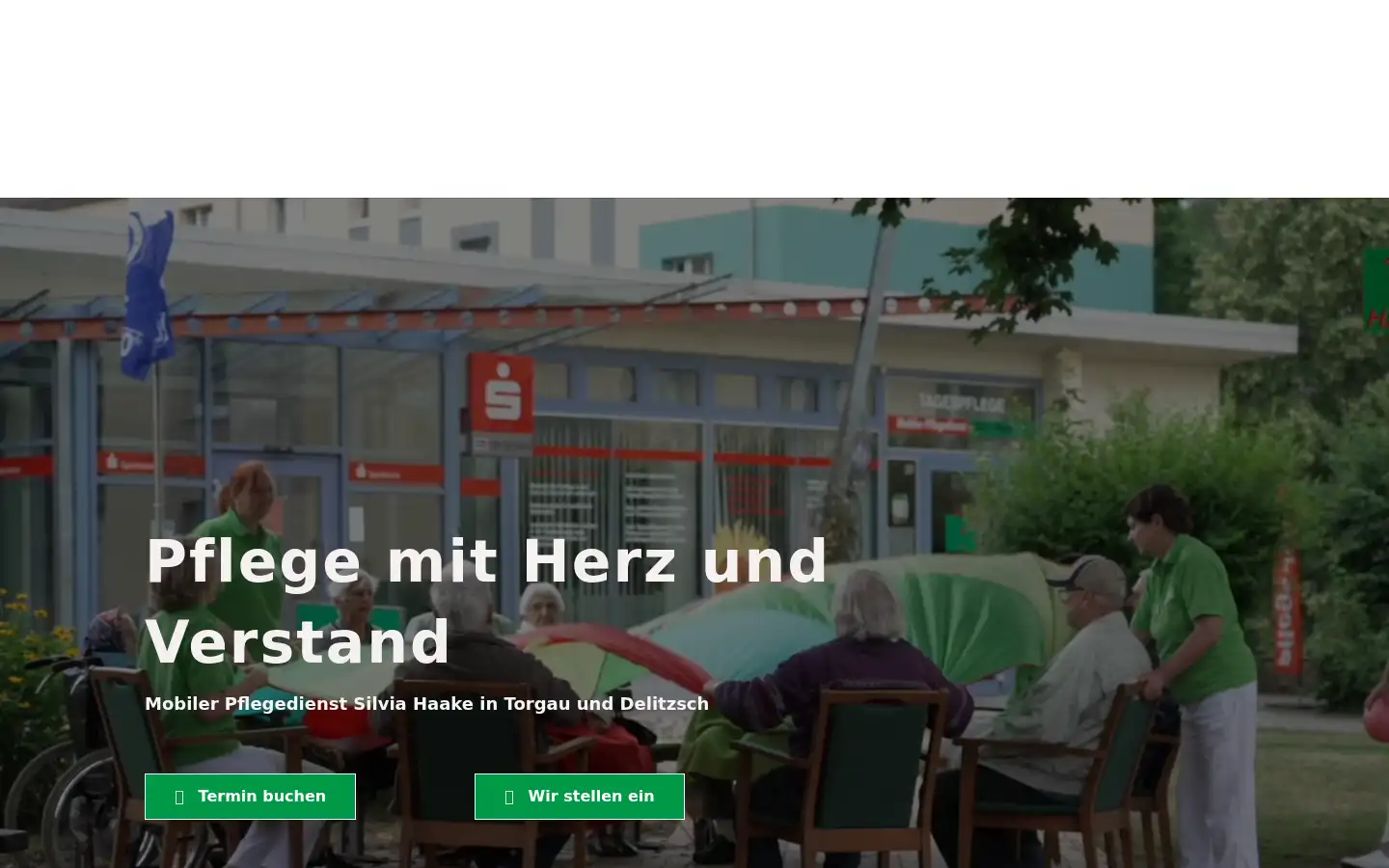 Screenshot of pflegedienst-haake.de