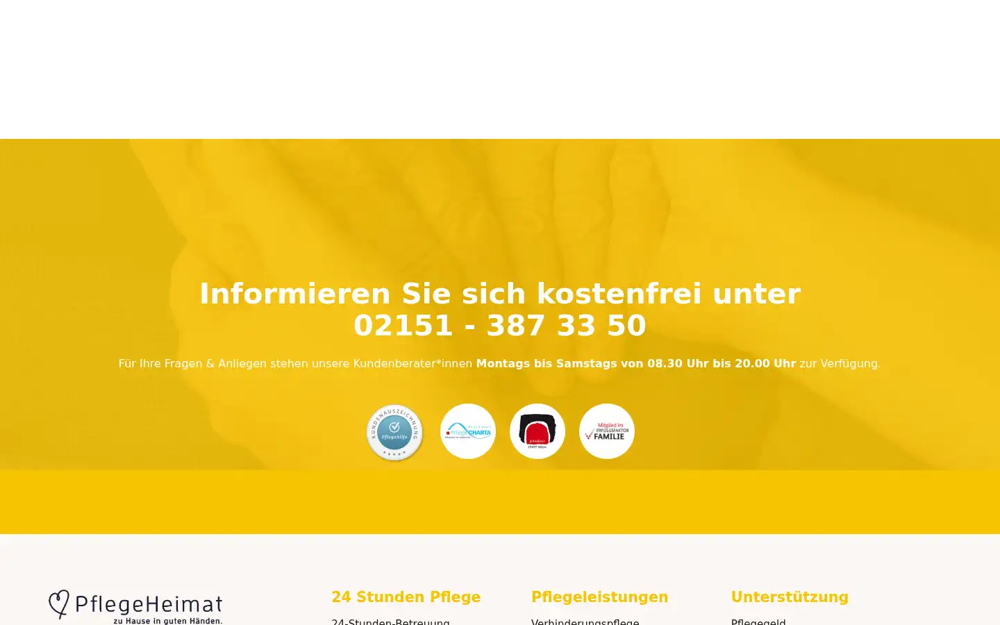 Screenshot of pflegeheimat24.de