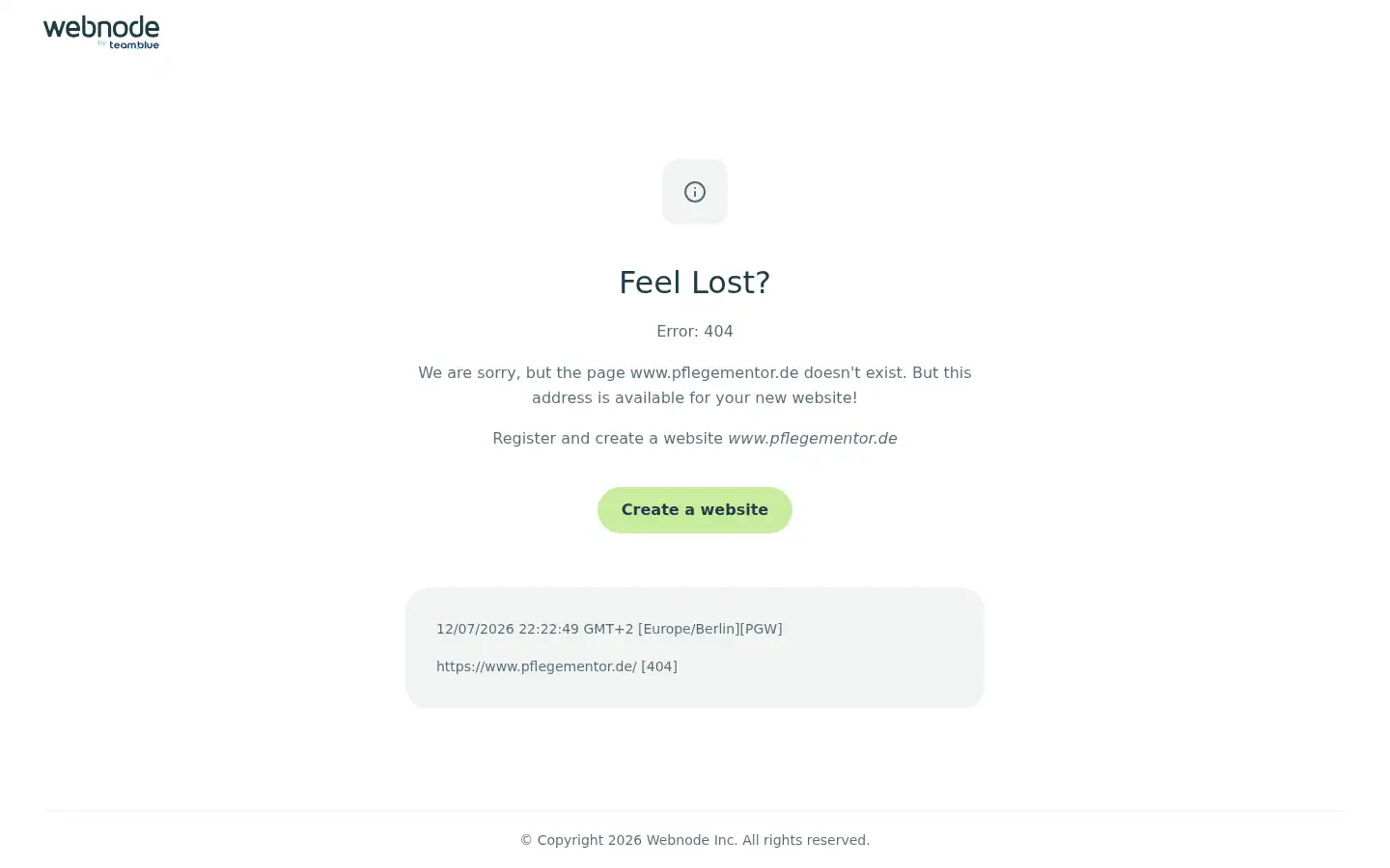 Screenshot of pflegementor.de