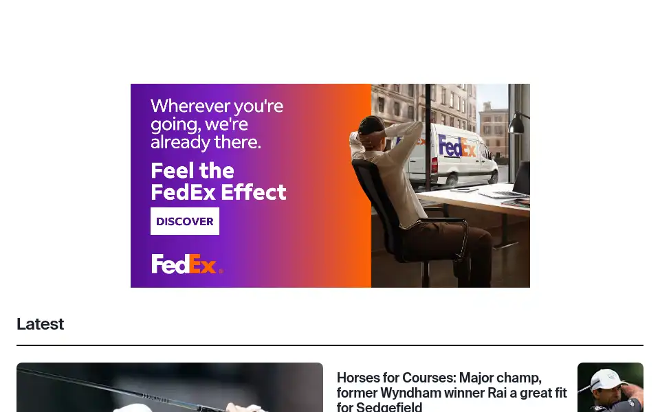 Screenshot of pgatour.com