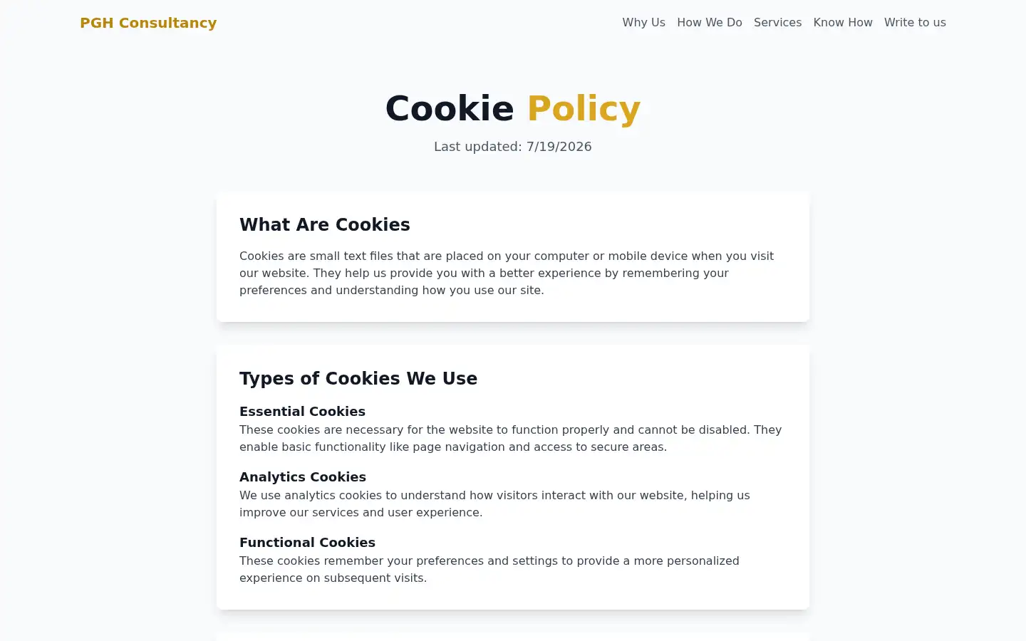 Screenshot of pghco.in