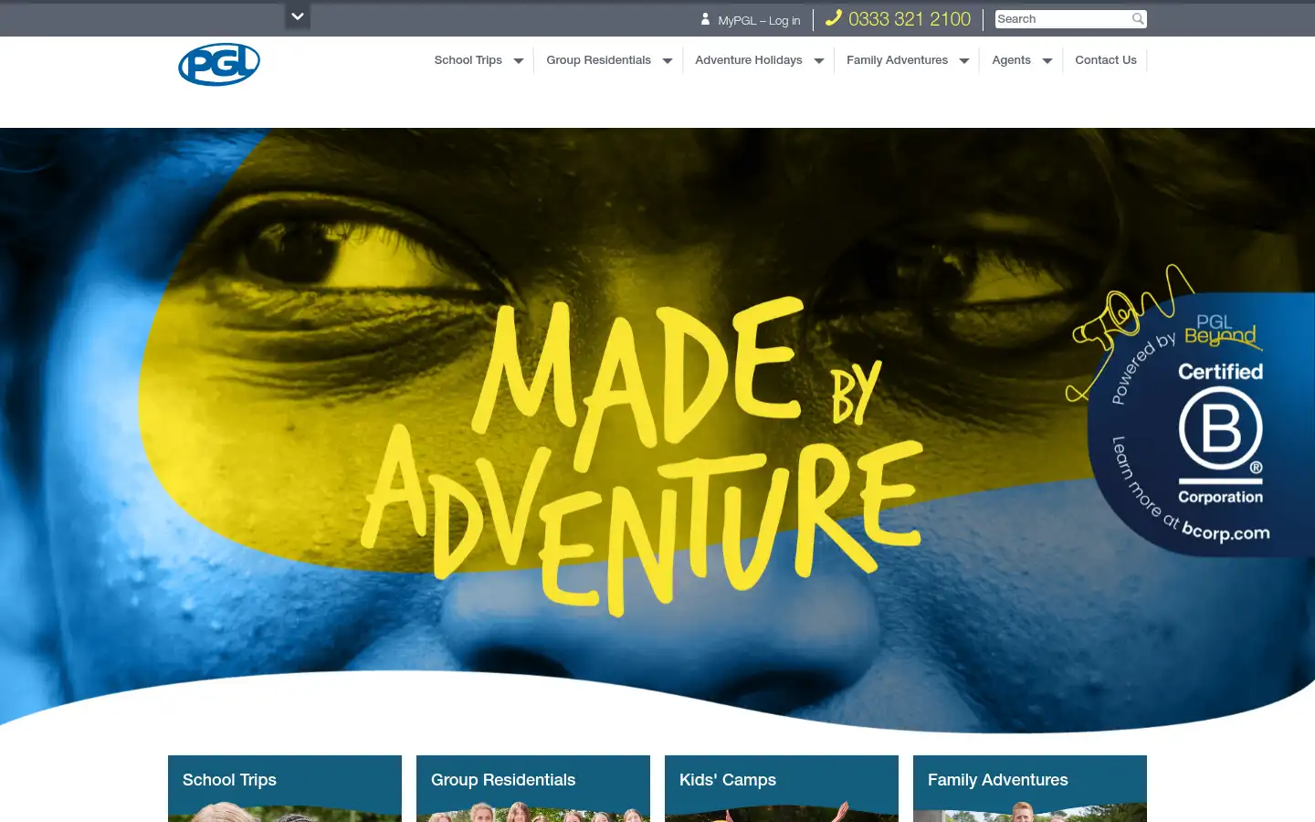 Screenshot of pgl.co.uk