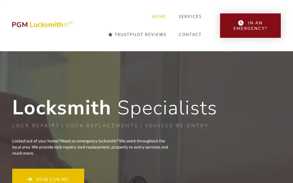 Screenshot of pgm-locksmith.co.uk