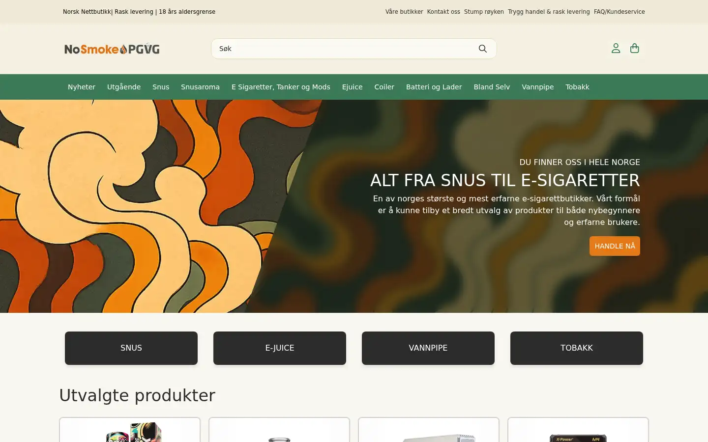 Screenshot of pgvg.no