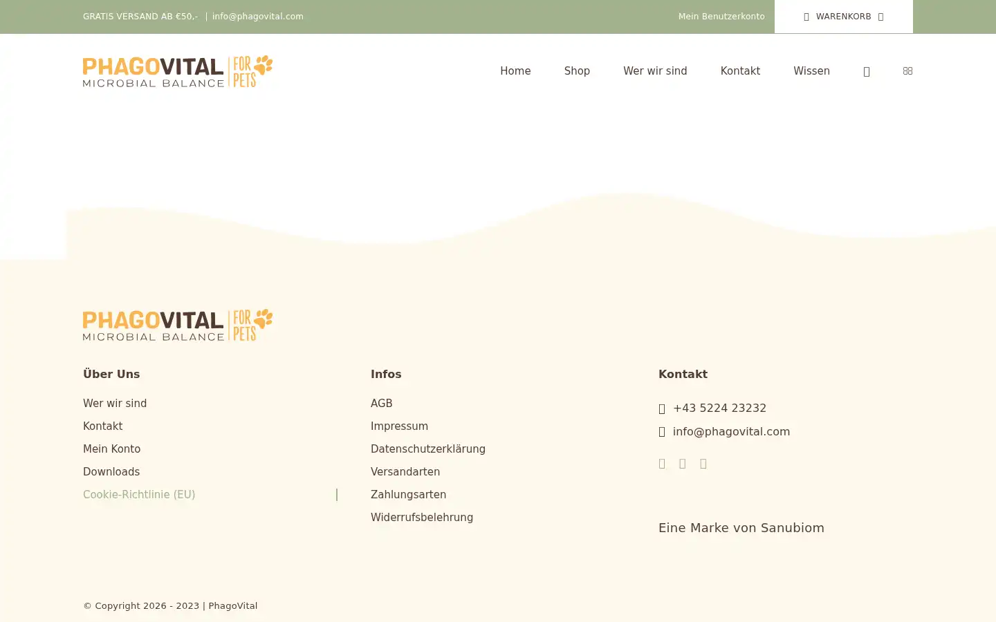Screenshot of phagovital.com