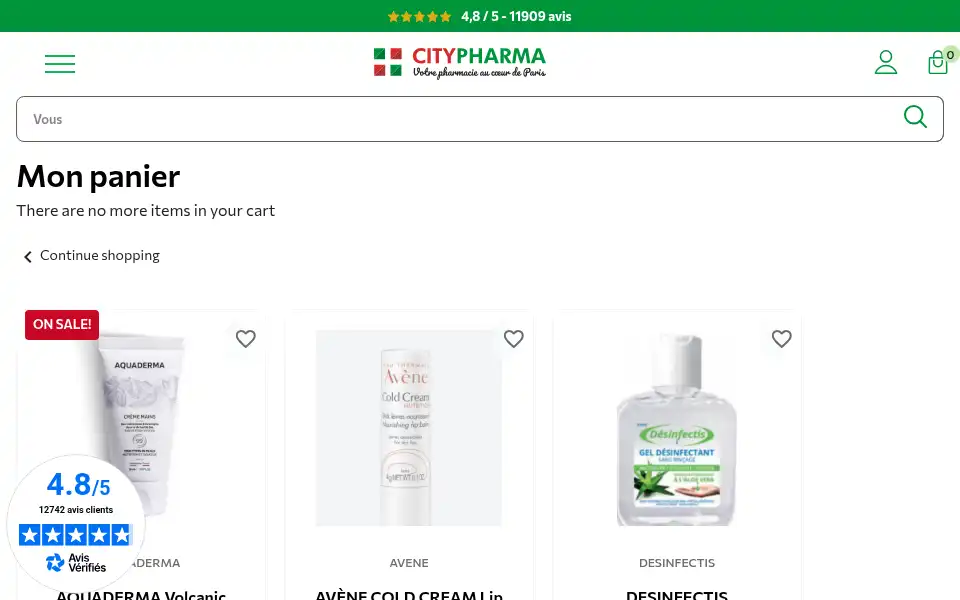 Screenshot of pharmacie-citypharma.fr