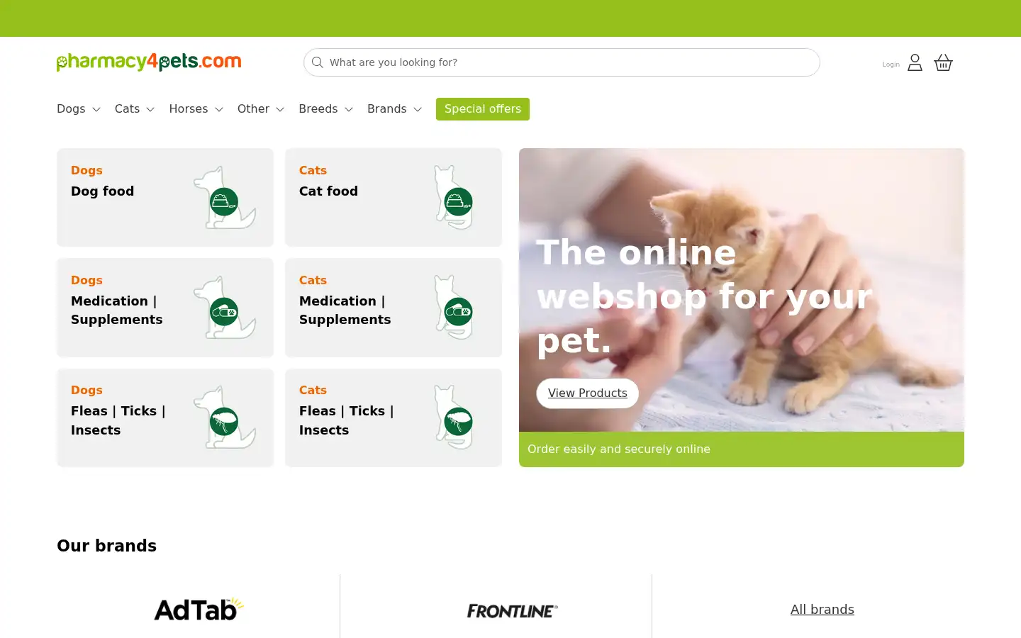 Screenshot of pharmacy4pets.com