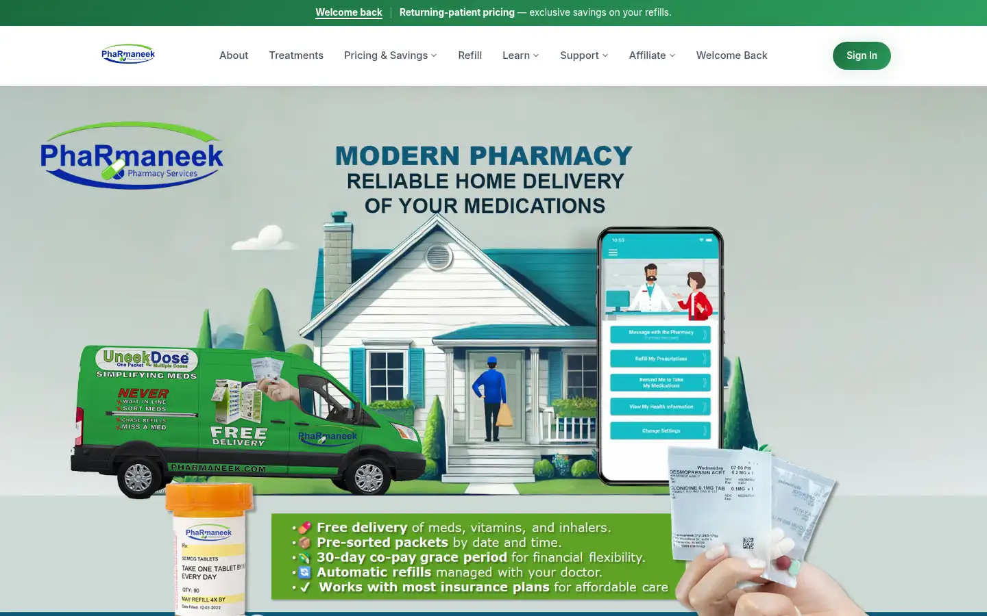 Screenshot of pharmaneek.com