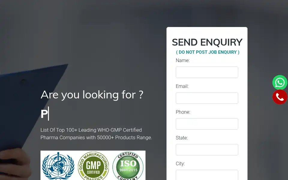 Screenshot of pharmapcdbazaar.com