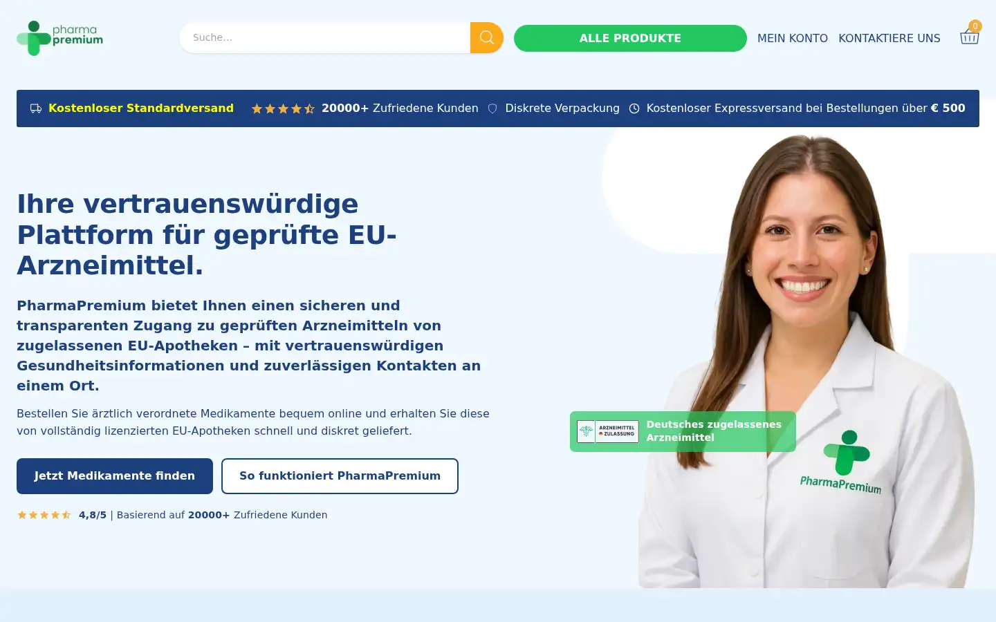Screenshot of pharmapremium.de