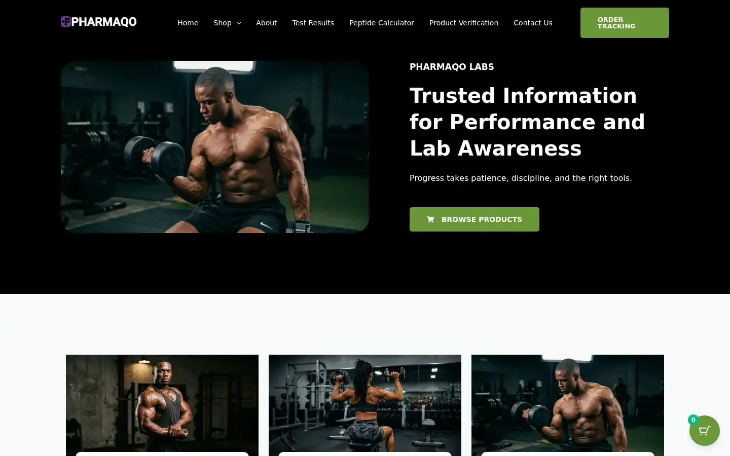 Screenshot of pharmaqolabs.com