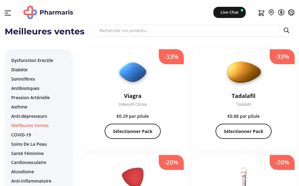 Screenshot of pharmaris.net