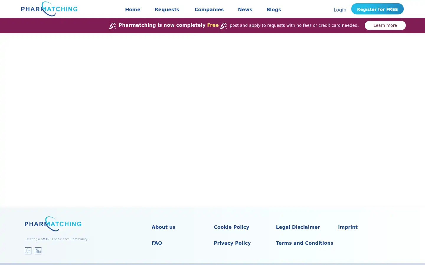 Screenshot of pharmatching.com