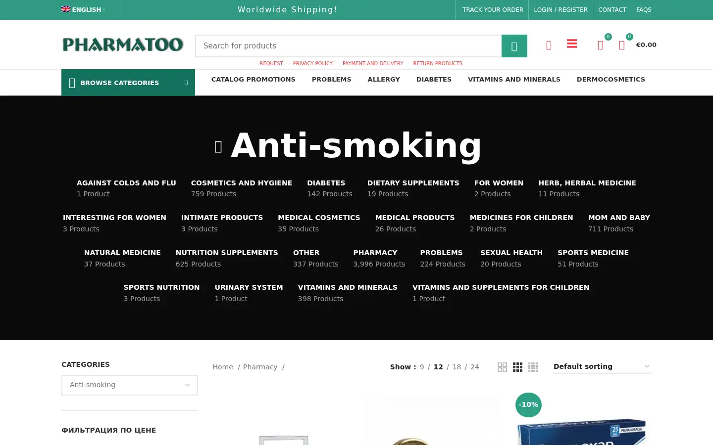 Screenshot of pharmatoo.com