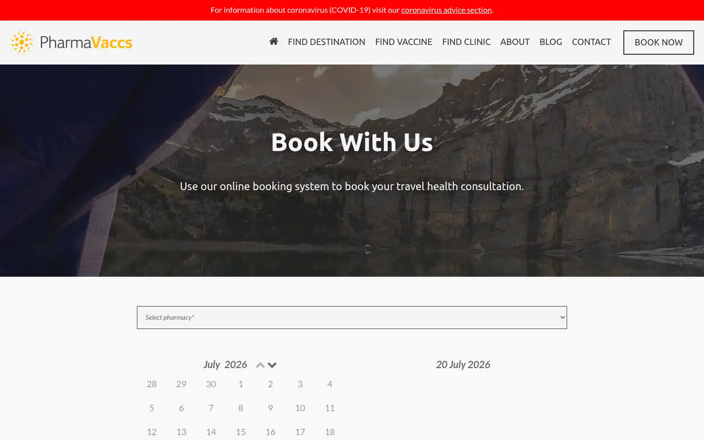 Screenshot of pharmavaccs.co.uk