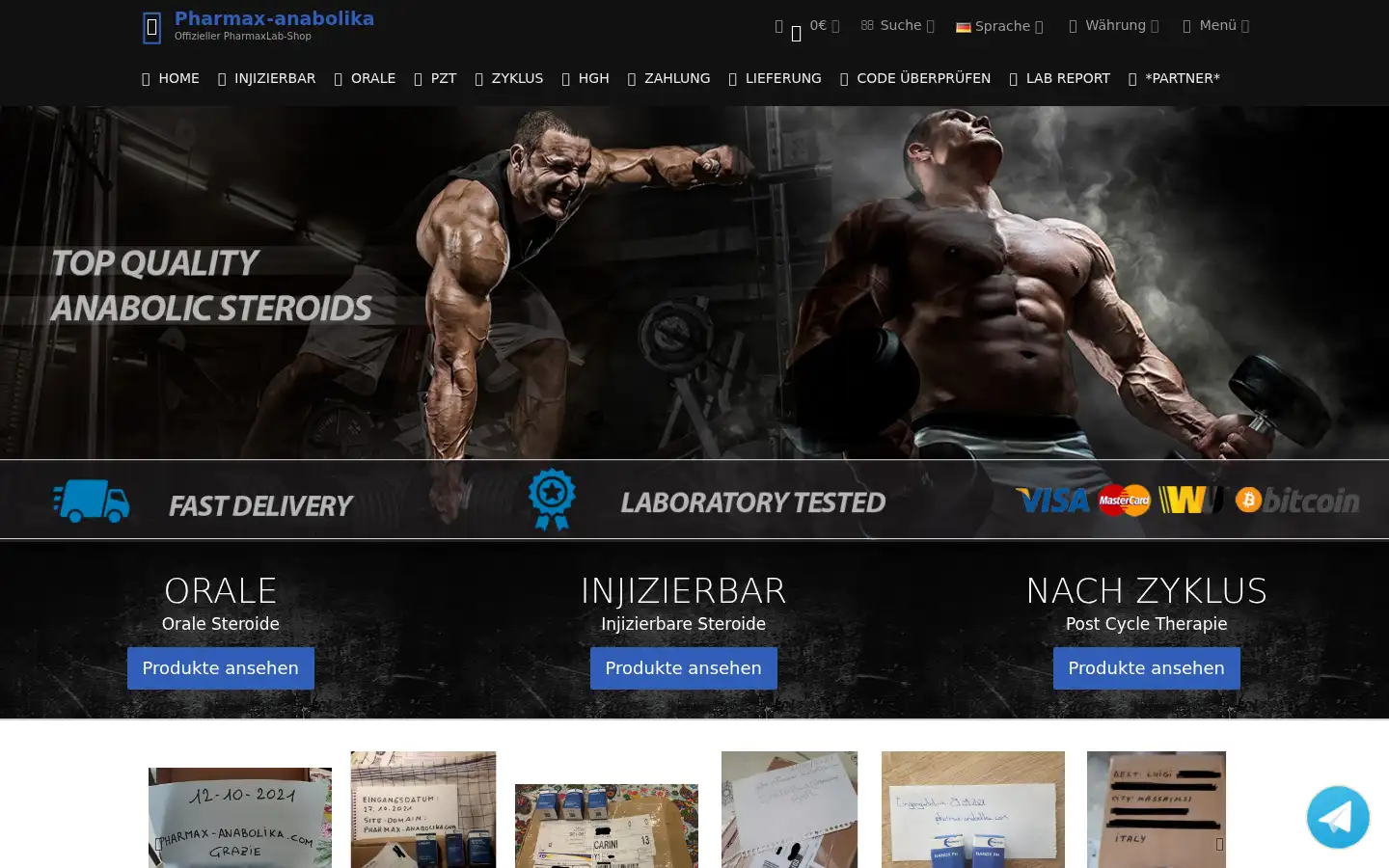 Screenshot of pharmax-anabolika.com