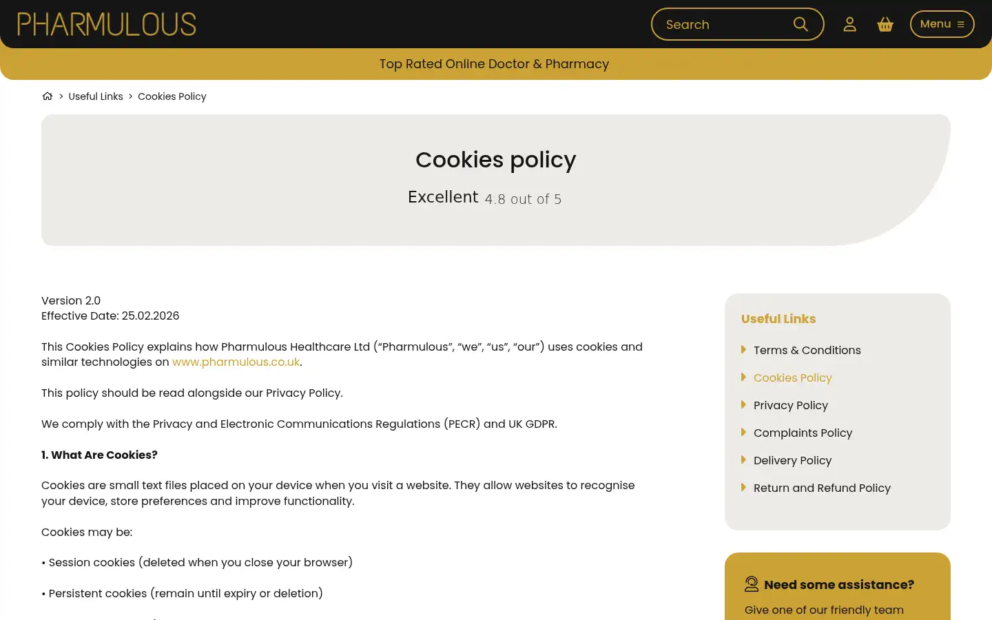 Screenshot of pharmulous.co.uk