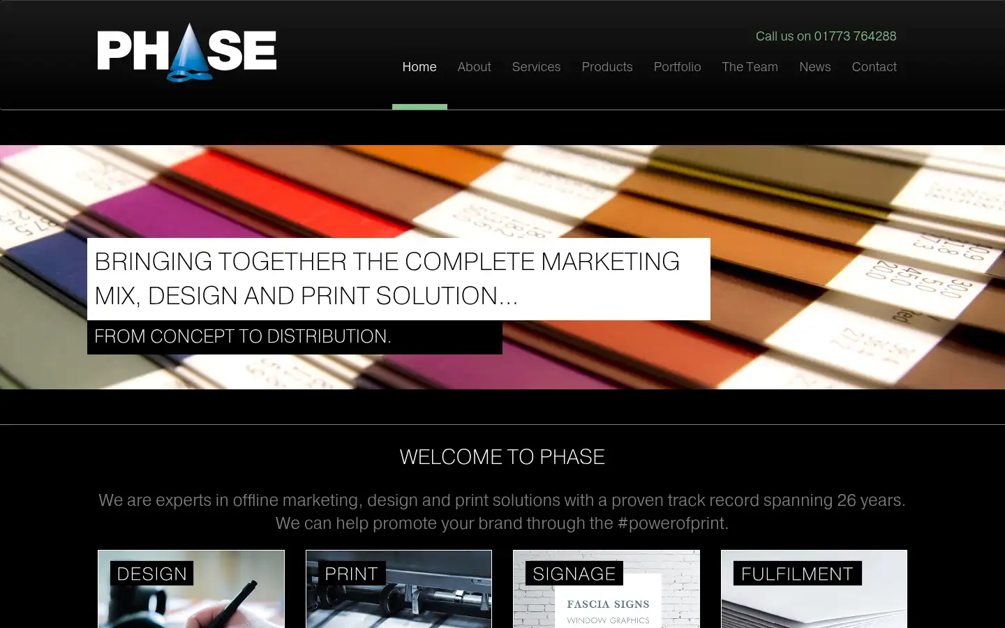 Screenshot of phaseprint.com