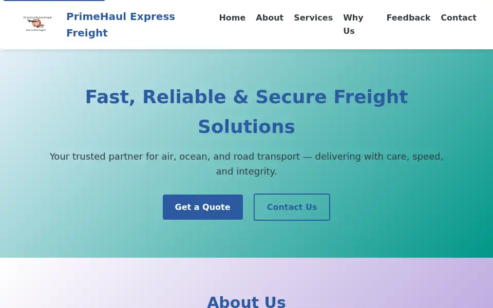 Screenshot of phexpfreight.com