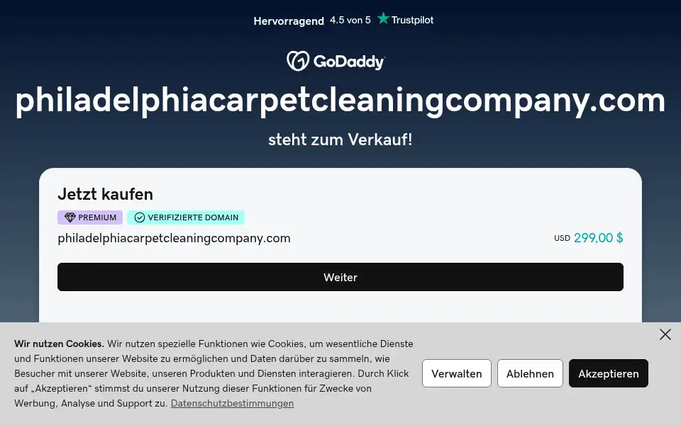 Screenshot of philadelphiacarpetcleaningcompany.com