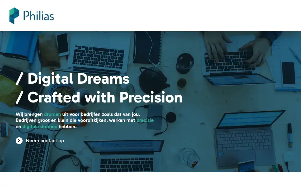 Screenshot of philias.nl
