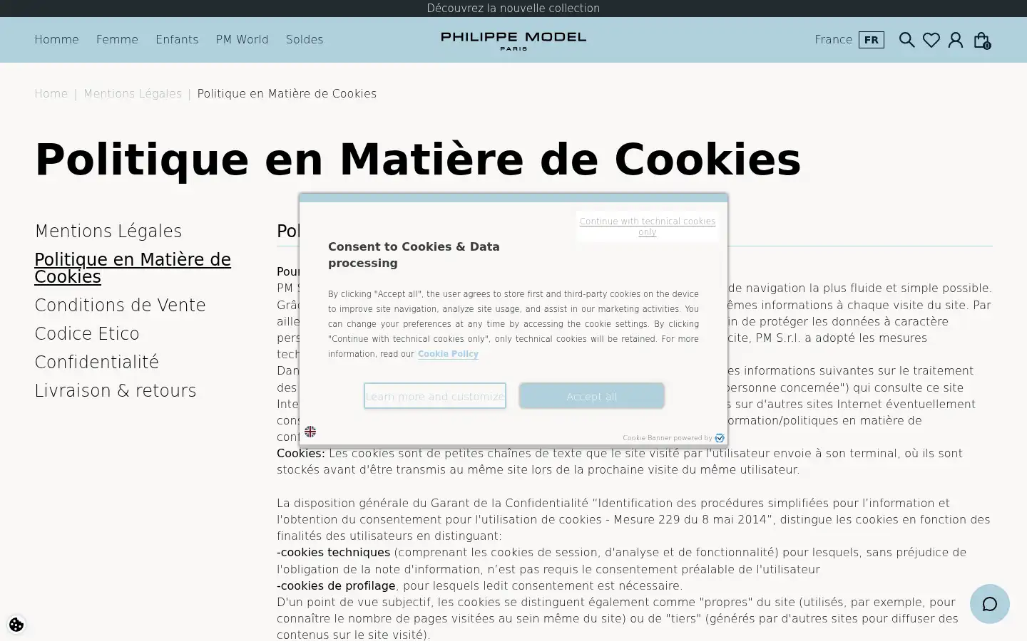 Screenshot of philippemodel.com