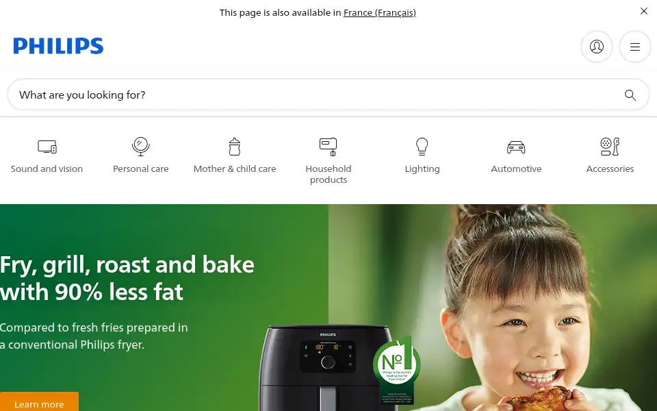 Screenshot of philips.com.pk