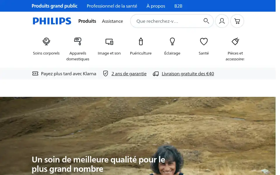 Screenshot of philips.fr