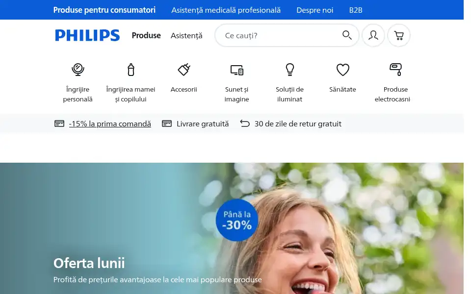 Screenshot of philips.ro